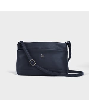 'SANDRA' Soft Nappa Full Grain Real Leather Crossbody Bag