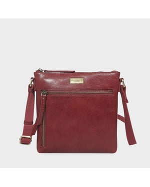 RUE' Polished VT Real Leather Crossbody Bag