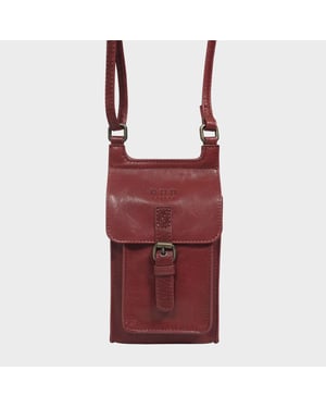 'MYLA' Real Leather Mobile Phone Crossbody Bag