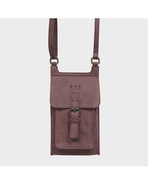 'MYLA' Real Leather Mobile Phone Crossbody Bag