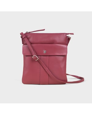 'AMBA' Soft Nappa Full Grain Real Leather Crossbody Bag