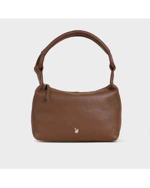 'CITY BAG' Soft Pebble Grain Real Leather Shoulder Bag