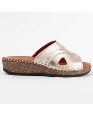 Purapiel Wedge Sandal Leida3 Guld