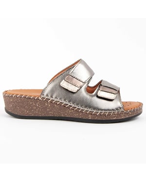Purapiel Wedge Sandal Leida2 Silver
