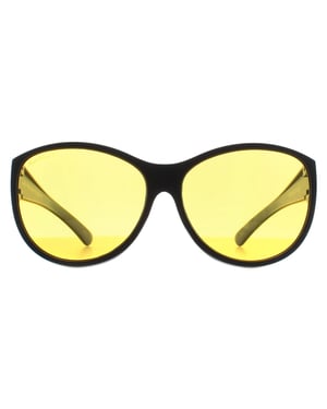 Montana Butterfly Womens Mat Zwart Geel Gepolariseerd FO8 Fit Over Glasses Night Driving Sunglasses
