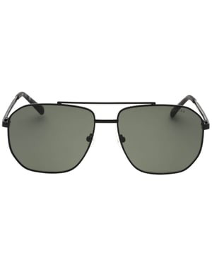 Guess Green Lens Matte Black Sunglasses