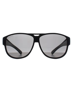 Montana Aviator Unisex Mat Zwart Rook Gepolariseerd FO6 Fit Over Bril Zonnebril