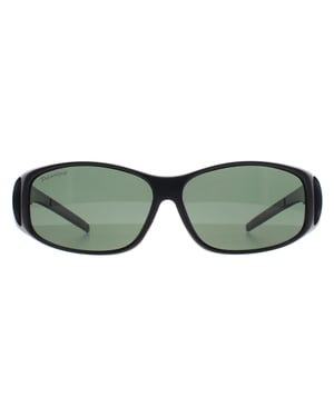 Montana Rechthoek Unisex Mat Zwart G15 Gepolariseerd MFO1 Fit Over Bril Zonnebril