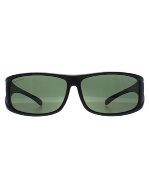 Montana Rechthoek Unisex Mat Zwart G15 Gepolariseerd FO5 Fit Over Bril Zonnebril