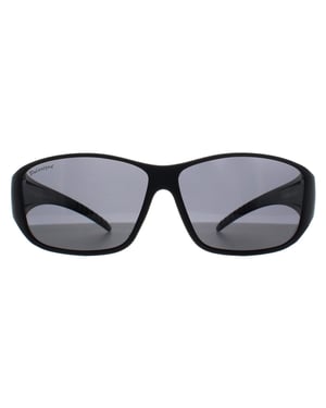 Montana Rechthoek Unisex Mat Zwart Rook Gepolariseerd FO4 Fit Over Bril Zonnebril