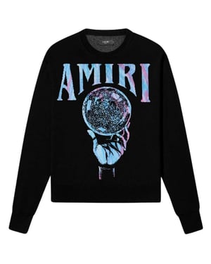 Amiri Crystal Ball Design Black Knitted Jumper