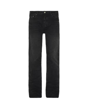 Amiri Stack vervaagde zwarte jeans met rechte pasvorm