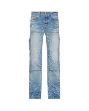 Amiri Carpenter vervaagde indigoblauwe jeans met rechte pasvorm
