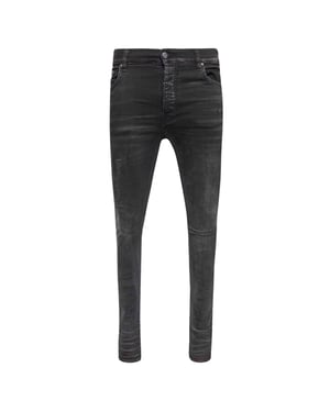 Amiri slim-fit versleten Amiri-logo verouderde zwarte denimjeans