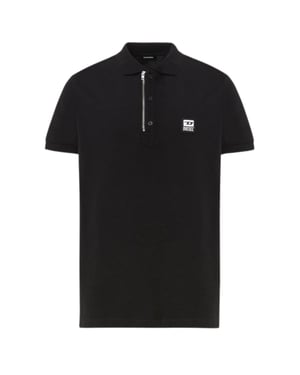 Diesel T-Harry zwart poloshirt met ritssluiting