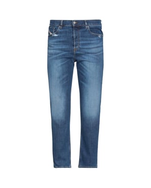 Diesel D-Fining Tapered Fit Plain Blue Wash Denim Jeans