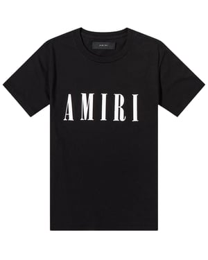 Amiri groot merklogo zwart T-shirt