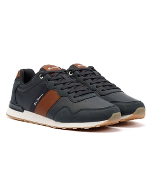 Ben Sherman Owen Retro Heren Sportschoenen Bruin/Navy
