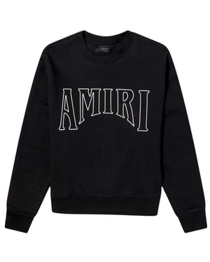 Amiri Sun-afbeelding op het zwarte sweatshirt aan de achterkant