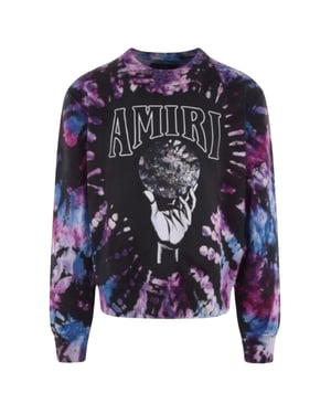 Amiri Crystal Ball Tie-Dye Purple Sweatshirt