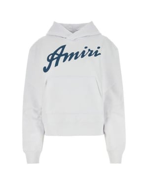Amiri California Hawaiiaans ontwerp witte hoodie