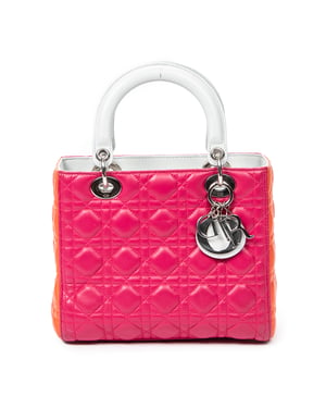 Medium Tricolor Lady Dior  Schoudertas