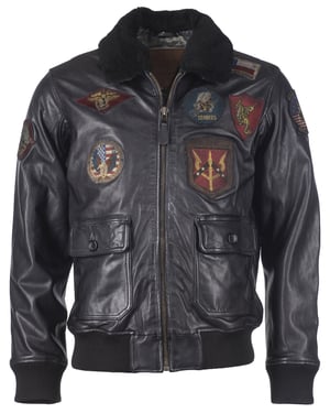 Top Gun leren jas TGJ1001