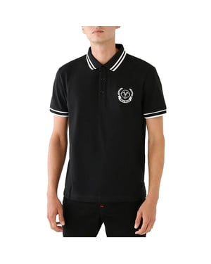 True Religion Mens Polo Shirt Laurel Buddah Face Pique Tee