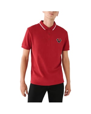 True Religion Mens Polo Shirt Signature Horseshoe Pique Tee