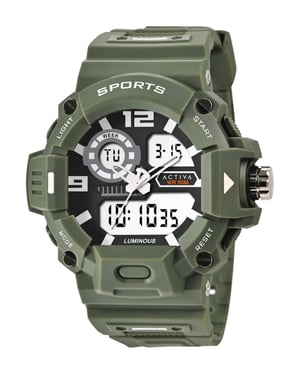 Activa X Invicta Digital ACW495-003 Heren Horloge - Quartz Uurwerk - Plastic met zwarte Wijzerplaat - 55mm