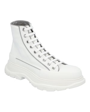 Alexander McQueen Tread Slick Boots 'White Grey'