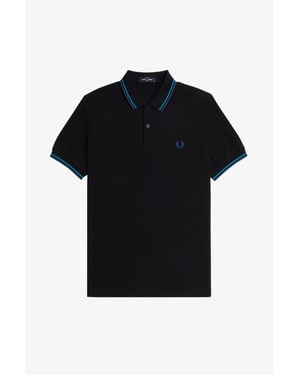 Fred Perry Men’s Twin Tipped Polo Shirt in Black