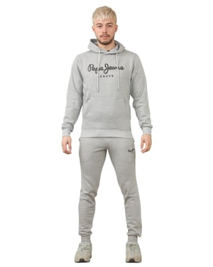 Pepe Jeans London Mens Tracksuit Set in Grey