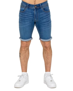 Enzo | Heren Slim Fit Denim Shorts
