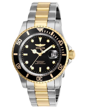 Invicta Pro Diver 26973 Heren Horloge - Quartz Uurwerk - Roestvrij Staal met zwarte Wijzerplaat - 40mm