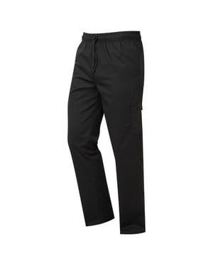 Premier Unisex vuxna Chefs Essential Cargo Pocket Trousers för vuxna (Svart)