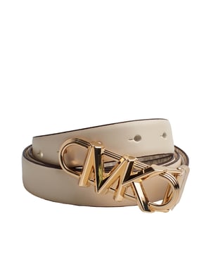 Omkeerbare dunne leren riem 558879 voor dames