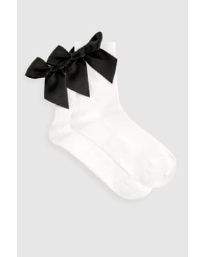 Oversized Bow Detail Socks