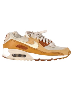 Nike Air Max 90 Sneakers in Caramel Nylon and Leather