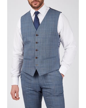 Scott Sharkskin Overcheck Waistcoat