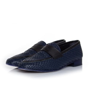 geweven leren mocassins loafer