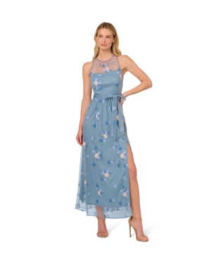 Halter Embroider Maxi