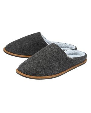 Heren Pluche Gevoerde Instapslippers Met Geheugenfoamsol
