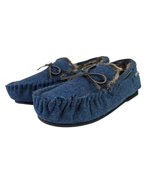 Mens Moccasin Slippers with Memory Foam