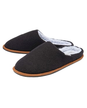 Heren Pluche Gevoerde Instapslippers Met Geheugenfoamsol