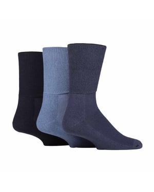 3-Pack Extra Brede Bamboe Diabetessokken voor Opgezette Benen