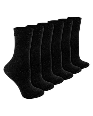 Ladies 6 Pack Bamboo & Merino Wool Blend Socks