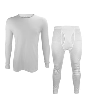 Mens Thermal Underwear Set | Fleece Lined Top & Long Johns Set