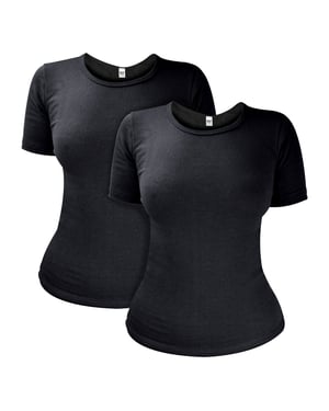 2-Pack Dames Korte Mouw Thermo Tops voor de Winter