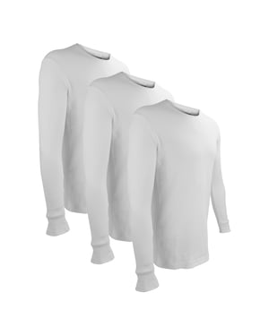 3 Pack Mens Thermal Underwear Top | Winter Base Layer Long Sleeve Top